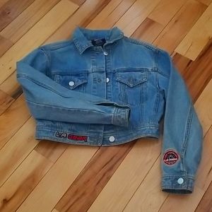 Forever 21 L.A. Gear cropped Denim/Jean jacket XS